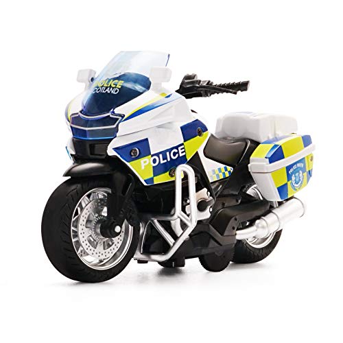Die-Casting Motorcycle Toys ,with Light and Music Toys Motorcycle Model , Toy Motorcycle for Kids 3-9 (White)
