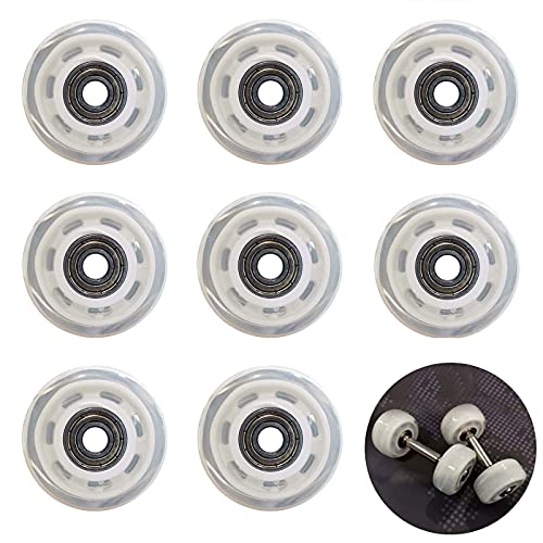 YUNWANG PU Wear-Resistant Wheels Double-Row Roller Skates Accessories Outdoor with High Speed Bearings Suitable for Deformation Quad Roller Skates (8)
