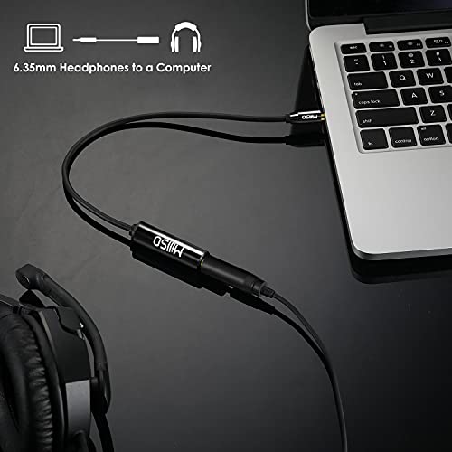 MillSO 1/4 to 3.5mm Instrument Cable, TRS Headphone Adapter 6.35mm Female to 3.5mm Male 1/8 to 1/4 Stereo Audio Adapter for Amplifier, Guitar, Piano, Speaker to Phone, Laptop, Headphone – 12inch/30cm | The Storepaperoomates Retail Market - Fast Affordable Shopping