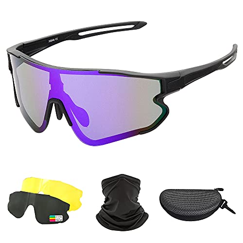 Jacquees Polarized Safety Sunglasses, Cycling Accessories for Men, Baseball Riding Shades, Women Golf Fishing Running Glasses, UV Protection Anti Saliva Goggles, Dust Eyewear, Ski Motorcycle Glasses