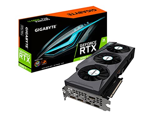 Gigabyte GeForce RTX 3080 Ti Eagle 12G Graphics Card, 3X WINDFORCE Fans, 12GB 384-bit GDDR6X, GV-N308TEAGLE-12GD Video Card
