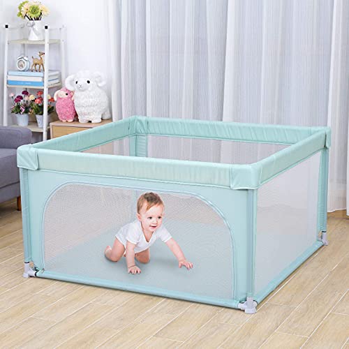 Baby Playpen and Play Yard Playpen Kids Safety Play Center Yard Home Indoor & Outdoor Kids Activity Center Fence Anti-Fall Play Pen, Playpens for Infants and Babies