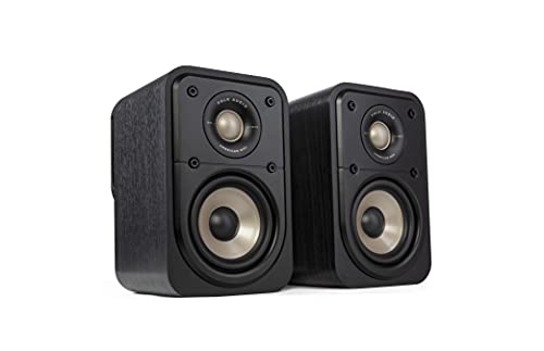 Polk Signature Elite ES10 Surround Loudspeaker – Hi-Res Audio Certified, Dolby Atmos & DTS:X Compatible, 1″ Tweeter & 4″ Woofer, Power Port Technology for Effortless Bass (Pair, Stunning Black)