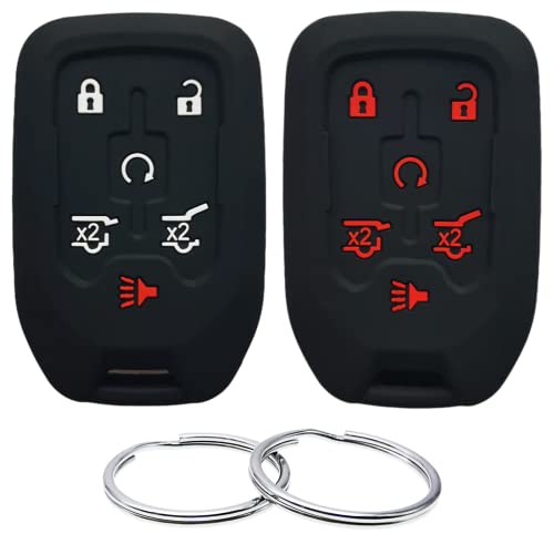 REPROTECTING Silicone Rubber Key Fob Cover Compatible with 2014-2021 Chevrolet Suburban Tahoe GMC Yukon Yukon XL HYQ1AA