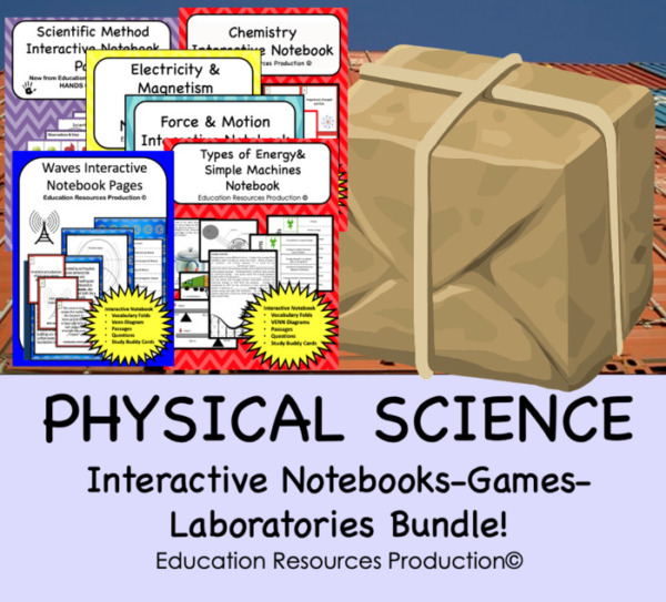 Physical Science Interactive Notebooks, Games, and Laboratories Bundle