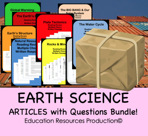 Earth Science Articles with Questions Bundle