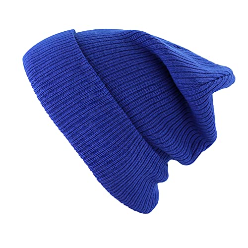 The Hat Depot – 100% Cotton Soft Cuffed Skull Plain Daily Beanie (Royal Blue) | The Storepaperoomates Retail Market - Fast Affordable Shopping
