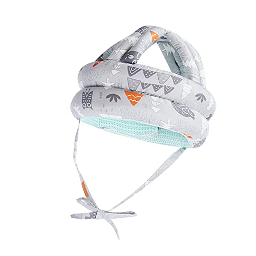 SLSNATFOUND Baby Walker Head Helmet Toddler Head Protector,Baby Head Protector for Crawling, Infant Safety Helmet for Age 6-36 Months (Grey)