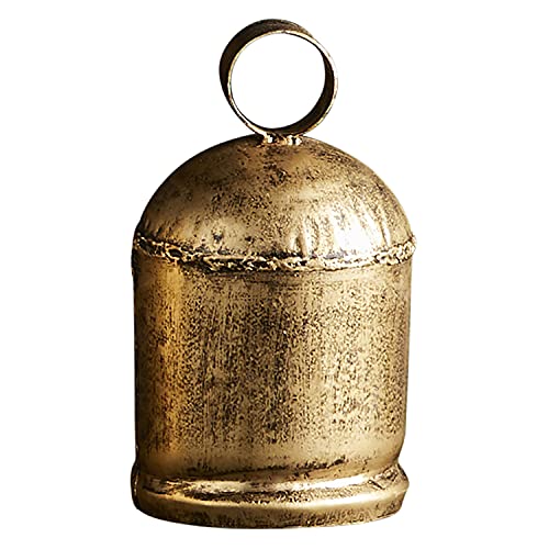47th & Main Holiday Rustic Bell Ornament, 3″ Diameter, Gold