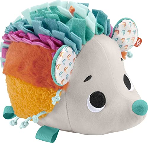 Fisher-Price Newborn Plush Toy with Sounds and Sensory Details for Babies, Cuddle n’ Snuggle Hedgehog