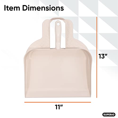 Superio (2 Pack) Hands-Free, Step-On Dustpan with Foot Handle, Beige,- Heavy-Duty Plastic Dust Pan for Home, Kitchen, Commercial | The Storepaperoomates Retail Market - Fast Affordable Shopping