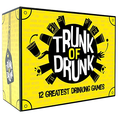 Gutter Games Trunk of Drunk – 12 Hilarious Drinking Games (Beer Pong, Drink or Dare, Battle It Out, Rage Cage and More) by Beat That! Game