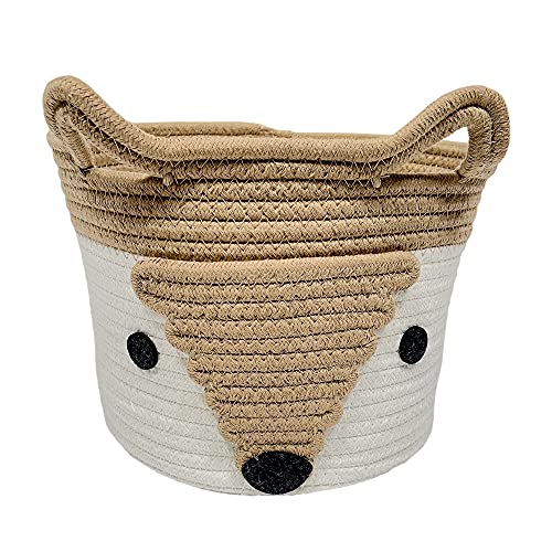Levtex Baby – Fox Rope Storage Basket – Nursery Accessories – Measurements: (8 x 8 x 10in.)