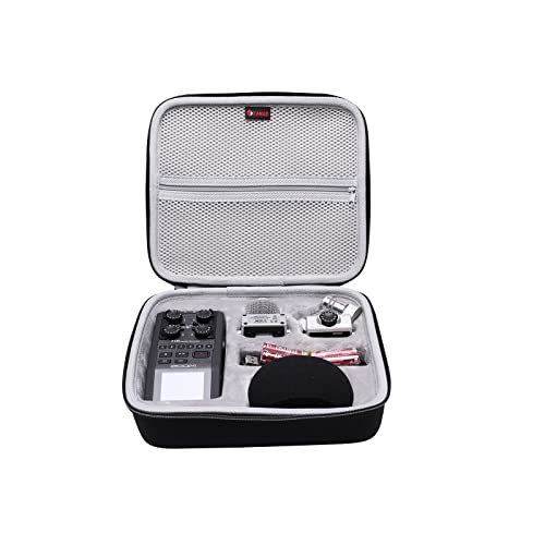 XANAD Hard Case for Zoom H6 Six-Track Portable Recorder. Fits Charger, Cable and Other Accessories