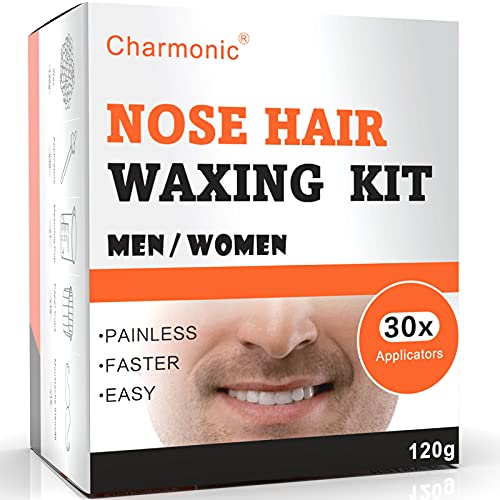 120g Wax Nose Wax Kit, Nose Hair Wax, Nose Wax with 30 Applicators, Quick and Painless Nose Hair Waxing Kit for Men and Women, Nose Hair Remover with Enough Accessories (15-20 Times Usage)