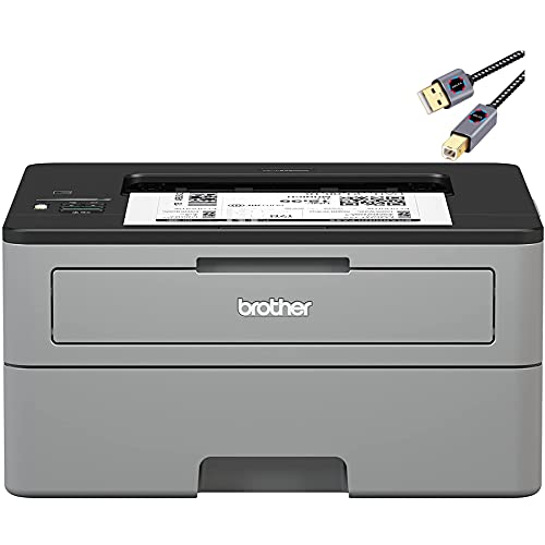 Brother L-23 250DW Series Compact Monochrome Laser Printer I Wireless | Mobile Printing I Auto 2-Sided I Up to 32 Pages/min I 250-sheet/tray Amazon Dash Replenishment Ready + Printer Cable