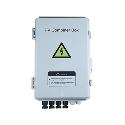 4 String PV Combiner Box with Lightning Arreste, 15A Rated Current Fuse and Circuit Breakers for On/Off Grid Solar Panel System