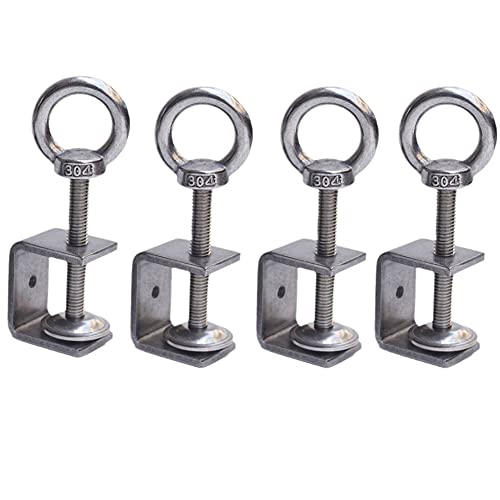 brandname Carrittons C Clamp Tiger Clamp Stainless Steel for Woodworkers Welders Cabinets Assembly Household Heavy Duty C Clamp Hardware Parts 4 pieces（Silver）