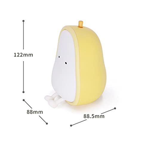 ipalmay Night Lights for Kids USB Rechargeable Lamps, BPA-Free ABS+Silicone Bedside Lamp for Breastfeeding,Color Changing, Yellow Pear | The Storepaperoomates Retail Market - Fast Affordable Shopping