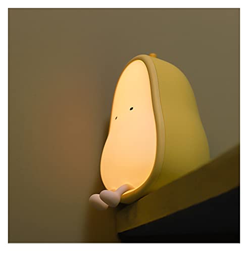ipalmay Night Lights for Kids USB Rechargeable Lamps, BPA-Free ABS+Silicone Bedside Lamp for Breastfeeding,Color Changing, Yellow Pear | The Storepaperoomates Retail Market - Fast Affordable Shopping