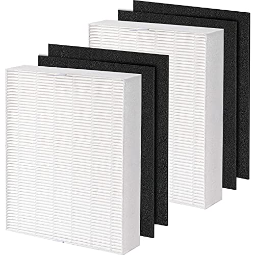 Mchillnet Air108 Filter Replacement Compatible with AirInstinct Air Purifiers 75, 100, 108, 150, 200, Including 2 Ture HEPA Filters and 4 Carbon Filters