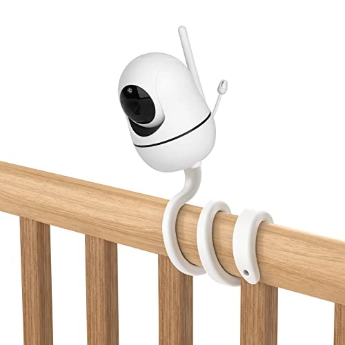 Aobelieve Flexible Twist Mount for HelloBaby HB65, HB66, HB6550 and HB248 Video Baby Monitor Camera, White