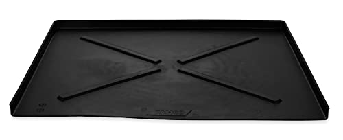 Camco 20.5-Inches x 24-Inches Dishwasher Drain Pan, Black – Protects Your Floor, Cabinets and Walls from Leaking Dishwashers – Directs Water to The Front for Easy Leak Identification (20602)