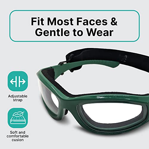 Fresh Menu Kitchen Onion Goggles with Adjustable Strap, Protective Eyewear for Onion Fumes, Splashing Oil, and Smoke, Clear, Anti-Glare Safety Goggles, Durable Frame with Foam Cushions, Green | The Storepaperoomates Retail Market - Fast Affordable Shopping