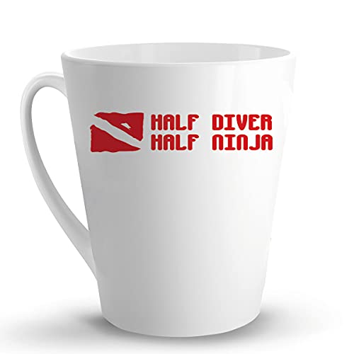 Press Fans – HALF DIVER HALF NINJA Scuba Diving Diver Flag Ceramic 12 Oz Latte Mug Cup, m77