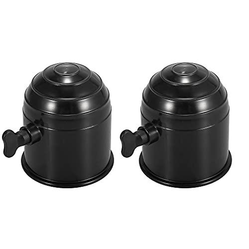 X AUTOHAUX 2pcs Universal Trailer Hitch Ball Cover with Knob Waterproof Dustproof 50mm ID Black for Car Truck RV Boat