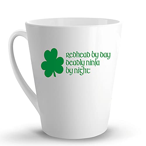 Press Fans – redhead by day deadly nInja by nIght Irish Ireland Ceramic 12 Oz Latte Mug Cup, u9