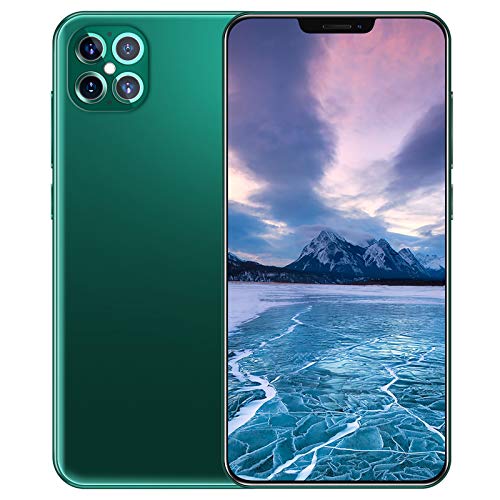 MINIKID Unlocked Smartphones,12Pro Android 6.0 Smart Phone HD Full Screen Phone,Dual SIM Unlocked Cell Phone,1+16GB RAM 6.3inch Water Drop Screen Touch Screen Mobile Cell Phone (Green)
