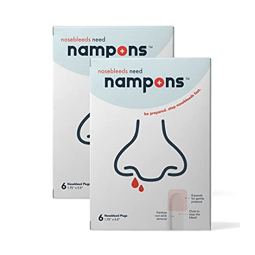 Nampons for Nosebleeds – 12 Nasal Plugs with Clotting Agent to Stop Nosebleeds Fast. Trusted by Doctors, Nurses and First Responders. Safe and Effective for Children, Adults, and Seniors