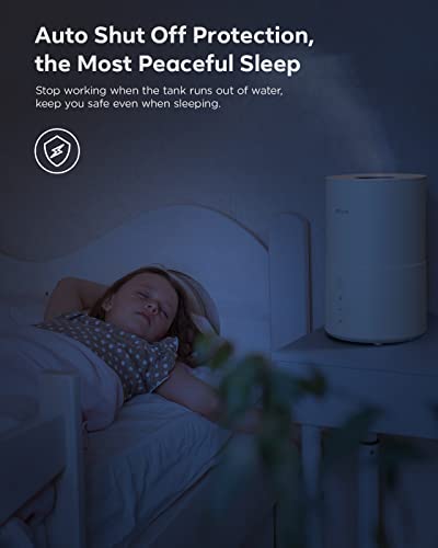 Humidifiers for Bedroom Large Room, Ultrasonic Cool Mist Humidifier for Baby Plants Quiet, 2L Top Fill Humidifier with Essential Oil Diffuser, Vaporizer Humidifier with Sleep Mode, Low Water Reminder | The Storepaperoomates Retail Market - Fast Affordable Shopping
