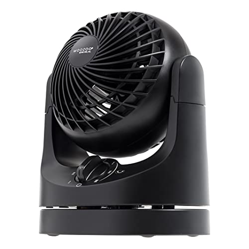 IRIS USA WOOZOO Oscillating Fan, Vortex Fan, Remote Equipped 3-in-1 Fan w/ Timer/ Multi Oscillation/ Air Circulator/ 3 Speed Settings, Small, Black