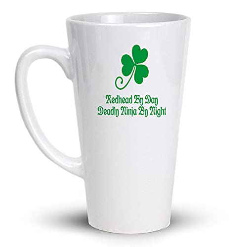 Press Fans – Redhead By Day Deadly NInja By NIght Irish Ireland 17 Oz Large Latte Coffee Mug, d15
