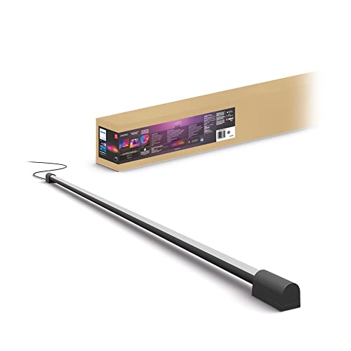 Philips Hue Play Gradient Light Tube, Large, Black, Surround Lighting (Sync with TV, Music and Gaming), Hue Hub & Hue Sync Box Required