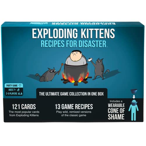 Exploding Kittens Recipes for Disaster – Deluxe Game Set – A Russian Roulette Card Game, Easy Family-Friendly Party Games – for Adults, Teens & Kids