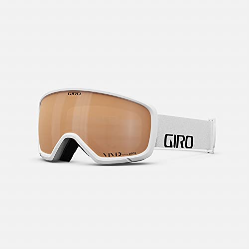 Giro Ringo Ski Goggles – Snowboard Goggles for Men, Women & Youth – White Wordmark Strap with Vivid Copper Lens