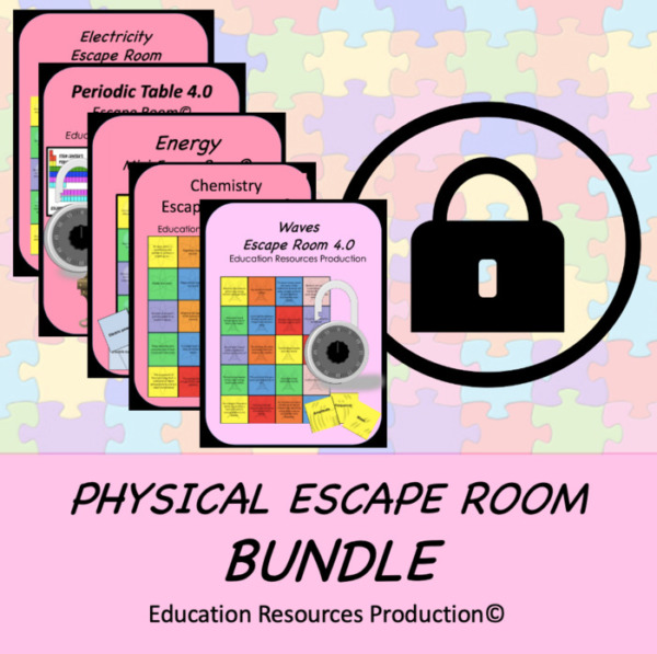 Physical Science Escape Room & Break Out Box Bundle