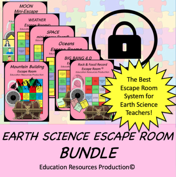 Earth Science Escape Rooms & Break Out Boxes Bundle