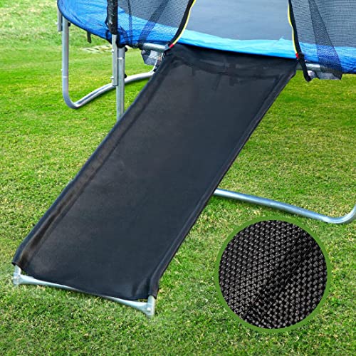 FirstE Trampoline Slide, Width 22″ Slide Ladder with Strong Tear Resistant Fabric, Easy to Install Universal Trampoline Accessories Slide, Sturdy Bounce Trampoline Slider for Kids Climb Up&Slide Down