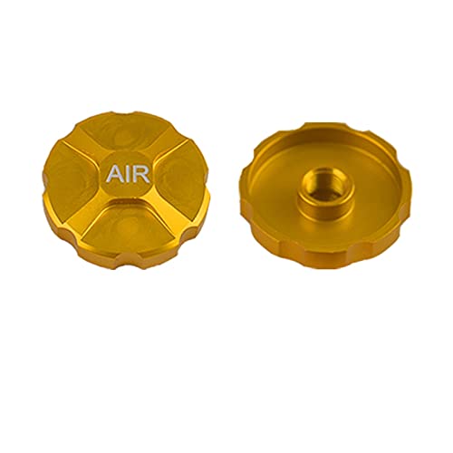 SJHY Bicycle Accessories 2pcs Bicycle Front Fork Cover Aluminum Alloy Shockproof MTB Air Valve Cap Fork Protector Shoulder Cap Accessories Bike Parts (Color : 2pcs Gold Fork Cover)