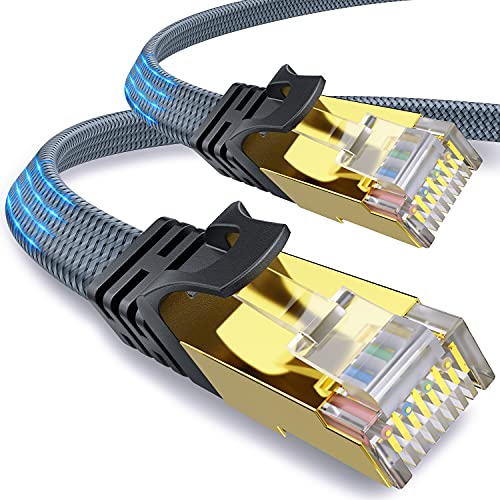 Cat 8 Ethernet Cable,6FT Yurnero Gigabit High Speed Cat8 Network Cable 40Gbps/2000Mhz RJ46 Connector Ethernet Cord with Gold Plated SFTP LAN Cable for Gaming/Ethernet Switch/Modem/Router/Xbox
