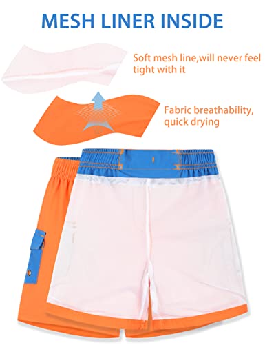 Nonwe Big Boy’s Swimming Shorts Elasitc Waist with Drawstring Beachwear Orange&Blue 6 | The Storepaperoomates Retail Market - Fast Affordable Shopping