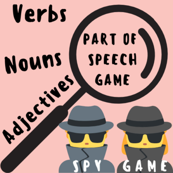 Parts of Speech GAME (Nouns, Verbs, and Adjectives) [Secret Spy] For K-5 Teachers and Students in Language Arts, Writing, and Grammar Classrooms
