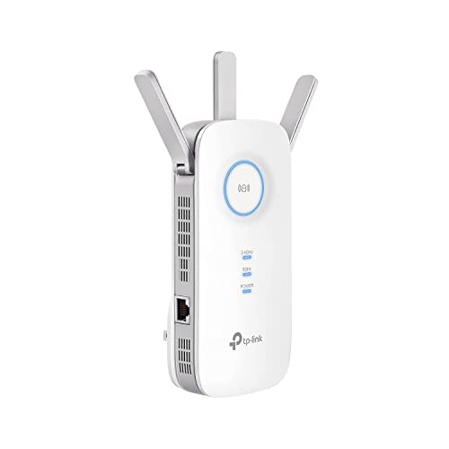 TP-Link AC1900 WiFi Extender (RE550), Covers Up to 2800 Sq.ft and 35 Devices, 1900Mbps Dual Band Wireless Repeater, Internet Booster, Gigabit Ethernet Port (Renewed)
