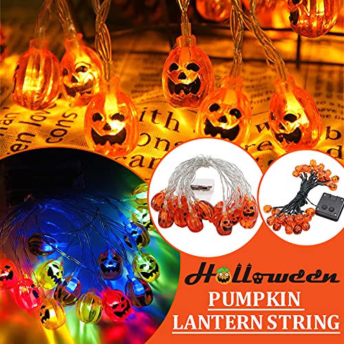 HUAIREN Halloween Solar Power String Lights Led Pumpkin Head Decorative Lights Battery Powered Remote Control Waterproof for Garden Yard Halloween Party Balcony Home Decoration Supplies (6m 40 lights) | The Storepaperoomates Retail Market - Fast Affordable Shopping