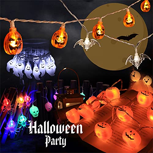 HUAIREN Halloween Solar Power String Lights Led Pumpkin Head Decorative Lights Battery Powered Remote Control Waterproof for Garden Yard Halloween Party Balcony Home Decoration Supplies (6m 40 lights) | The Storepaperoomates Retail Market - Fast Affordable Shopping