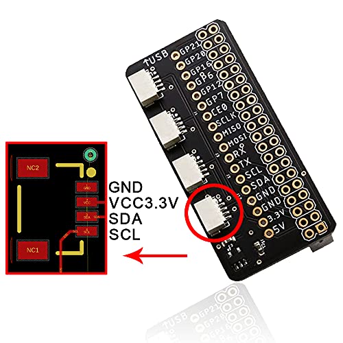 Treedix 2pcs 2×20 GPIO Header Connection Ports PI Hat GPIO Breakout Board GPIO Connector Compatible with Raspberry pi for JST 1mm 4 Channel Easily Read Multiple Sensors with The Same I2C Address | The Storepaperoomates Retail Market - Fast Affordable Shopping